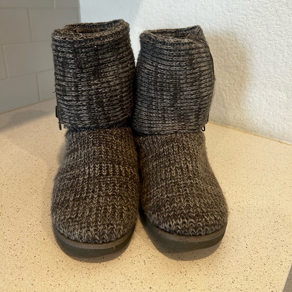 Gray Sweater Boots - Picture 1 of 7